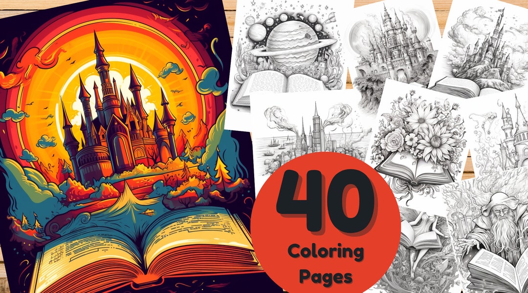 Open Magic Book Coloring Pages | Magic Coloring Pages | Magical