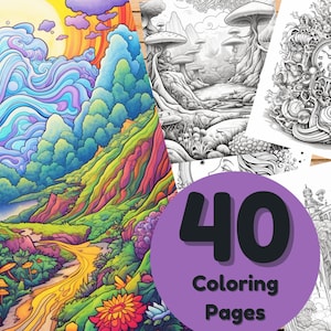 Stoner Coloring Pages  | Trippy Coloring Pages | Psychedelic Coloring Pages | Coloring Pages for Adults | Instant Download