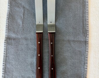 Titanium offset spatulas with Mexican cocobolo handles