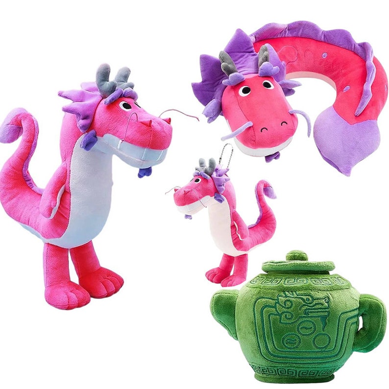 New Cartoon Wish Dragon Plush Toy Stuffed Animal Soft Dinosaur Etsy