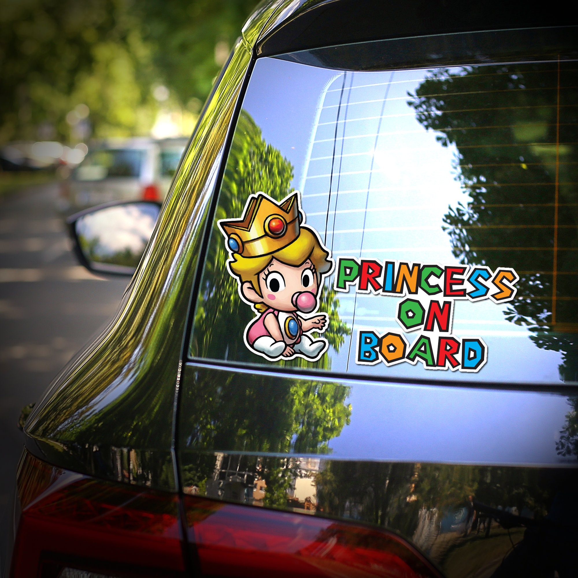 Princess Esmai On Board Personalised Girl Car Sign Child Gift 001 