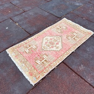 2x3 Door Mat Rug, Small Beige Runner Rug, Vintage Oushak Rug, Small Turkish Rug, Door Mat, Bath Mat Rug, Rugs, Handmade Wool Rug, Decor Rugs