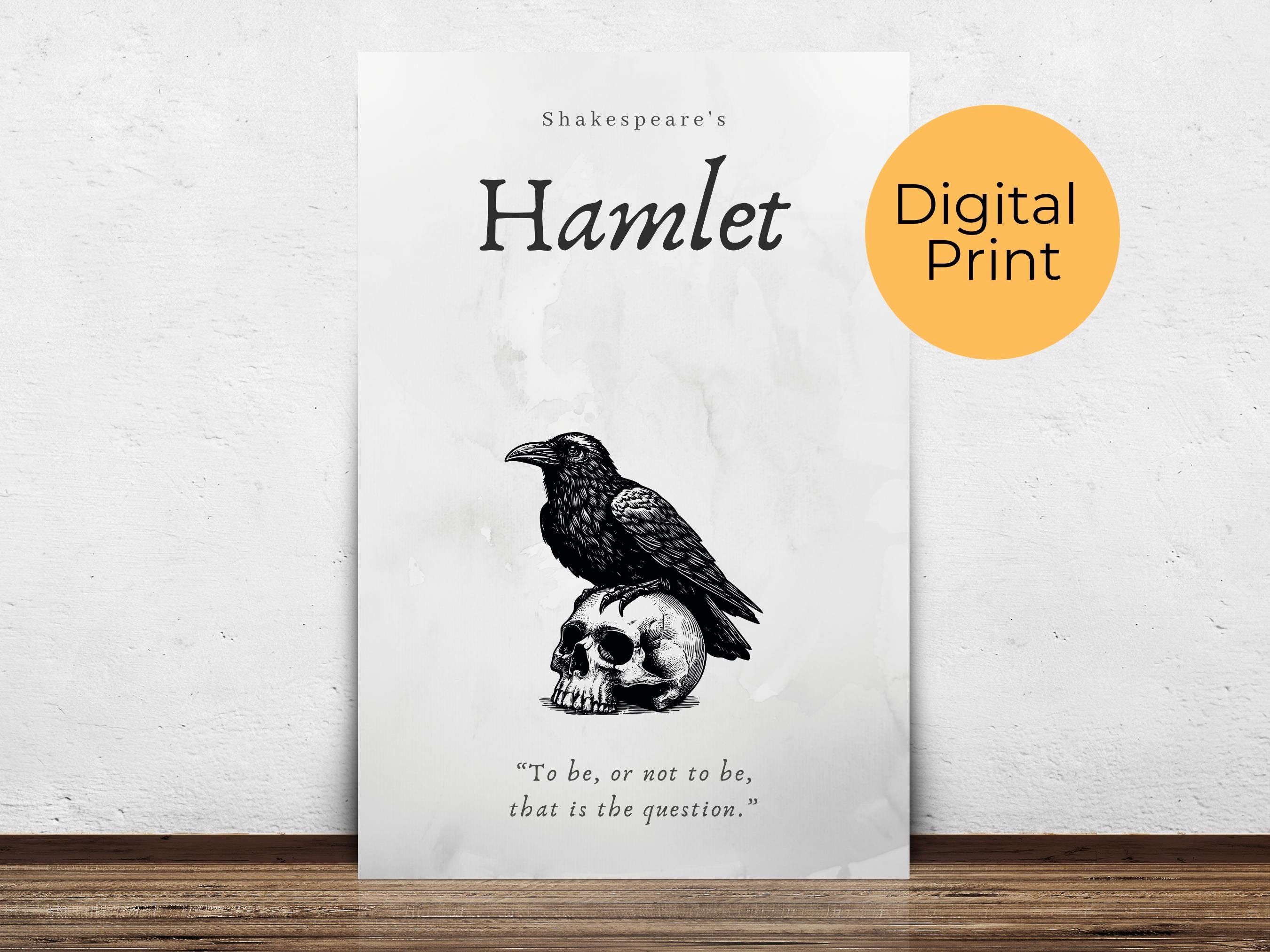 Hamlet Poster | Shakespeare | Printable Wall Art | Book Poster ...