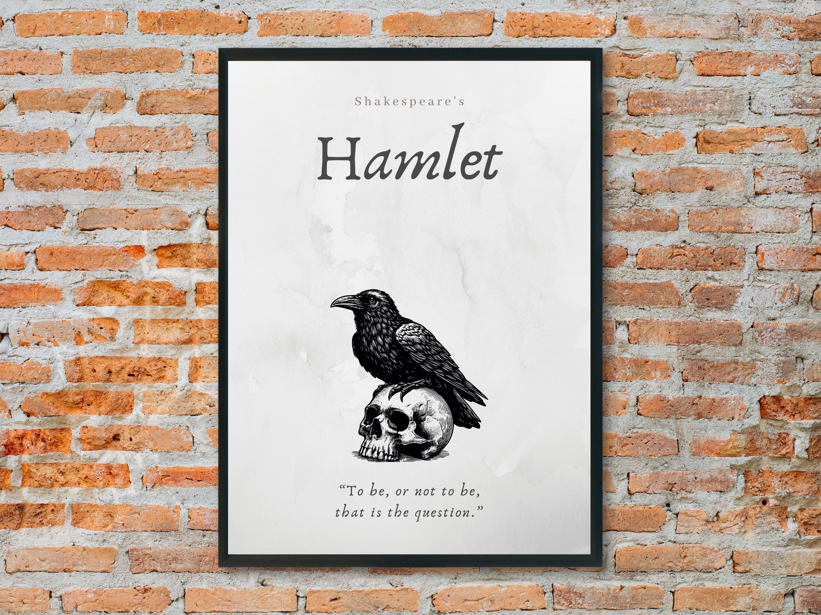 Hamlet Poster | Shakespeare | Printable Wall Art | Book Poster ...