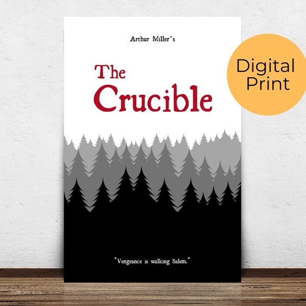 The Crucible Printable Wall Art, Book Poster, Classroom Decor, Digital Download