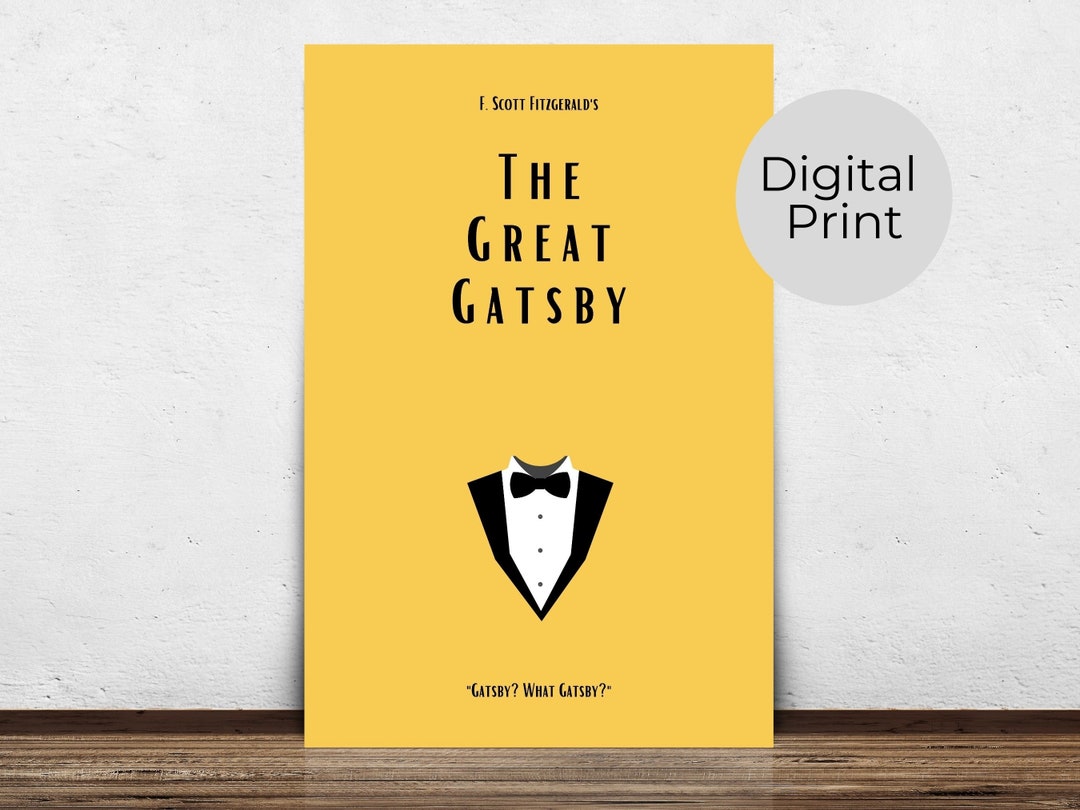 The Great Gatsby Printable Wall Art, Book Poster, Classroom Decor ...
