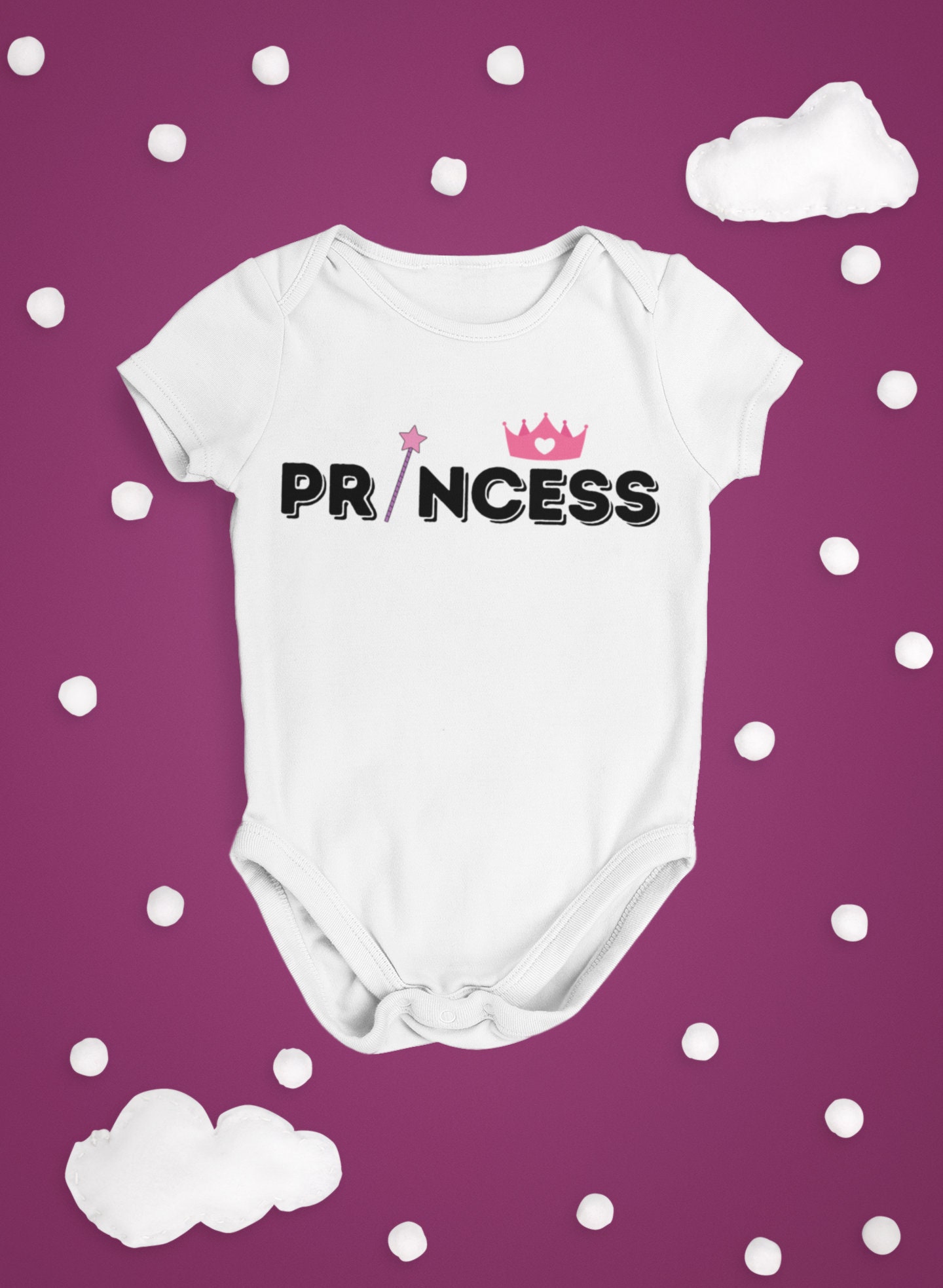 Download Princess with wand and crown Typography SVG PNG EPS | Etsy