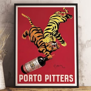 ポルトピッターズ ヴィンテージポスター：レトロタイガーカクテル デジタルプリント