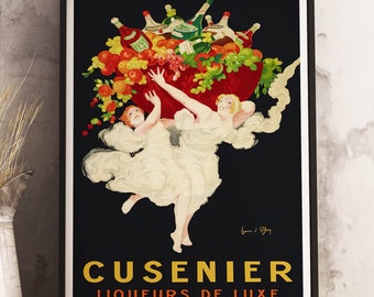 Cusenier Vintage Food & Drink Poster: Retro Bar Decor (Digital Download)