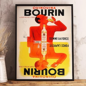 Bourin Quinquina デジタル ヴィンテージ ポスター プリント - バー装飾 - フード&ドリンク ポスター ギリシャ プリント - ギリシャ ポスター - Bellenger Pierre Quinquina