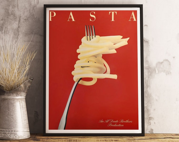 Barilla Pasta Vintage Food&Drink Poster - Regalo de bienvenida - Regalo de cocina - Impresión antigua de comida italiana - Impresión de comida italiana - Pates Baroni