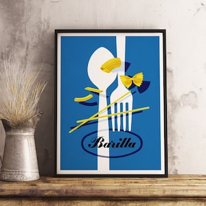 Vintage Barilla Macaroni Poster: Italienische Küche Dekor