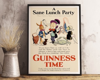 Guinness Time Vintage Poster - Retro druckbares Poster - Bar Dekor - Cafe Tapete - Raumdekor - Antik - Poster - Wandkunst Druck