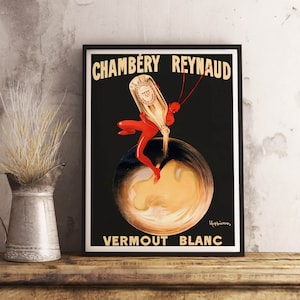 Vermout Vintage Food&Drink Poster - Retro druckbares Poster - Café Tapete - Raumdeko - Antikes Poster - Wandkunst - Chambery Reynaud