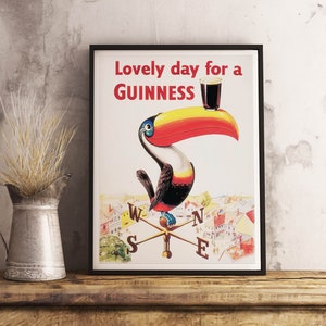Guinness Digital Food&Drink Poster - druckbares Poster - Café Tapete - Zimmerdeko - antikes Poster - Bardeko