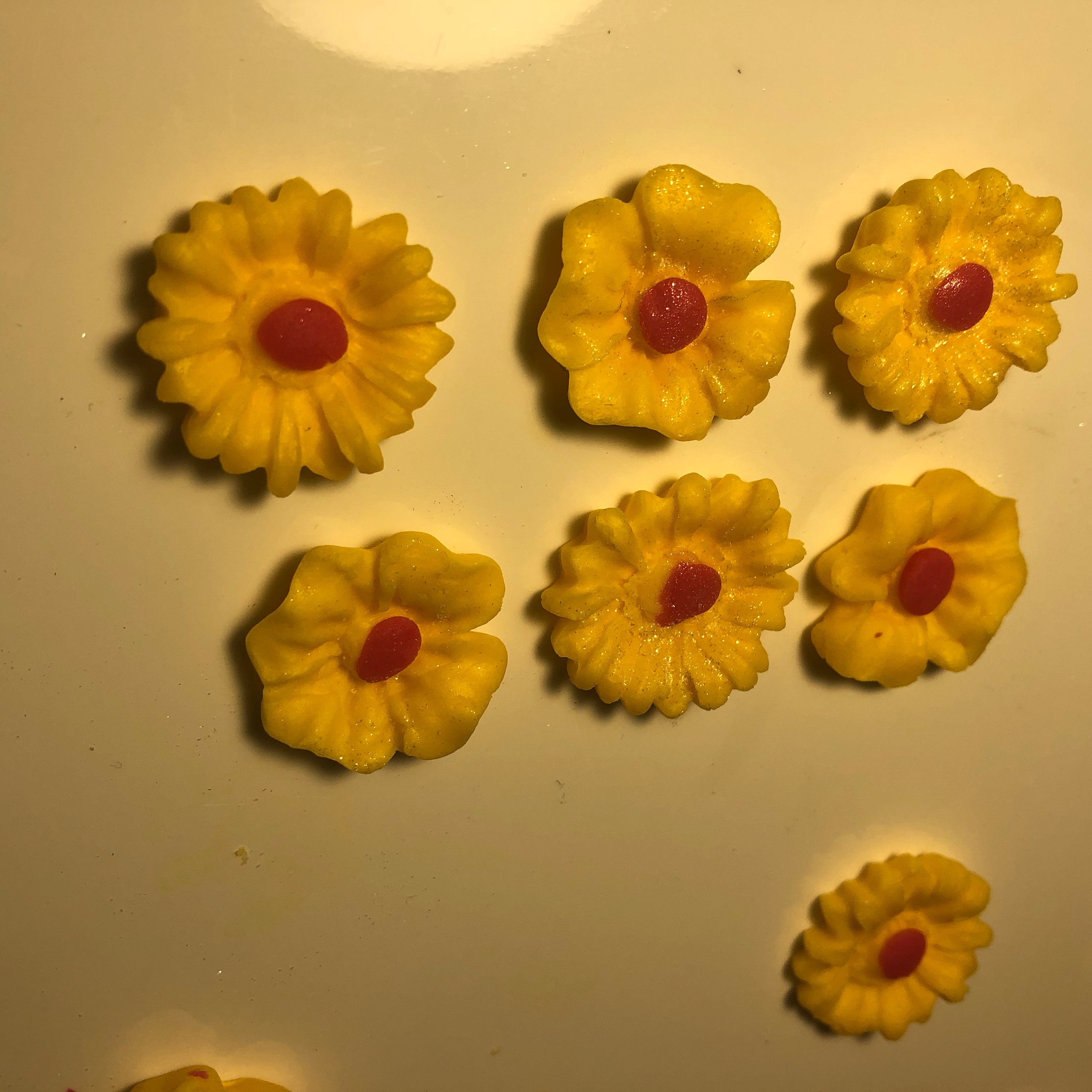 Edible flower cake toppers two tone Etsy