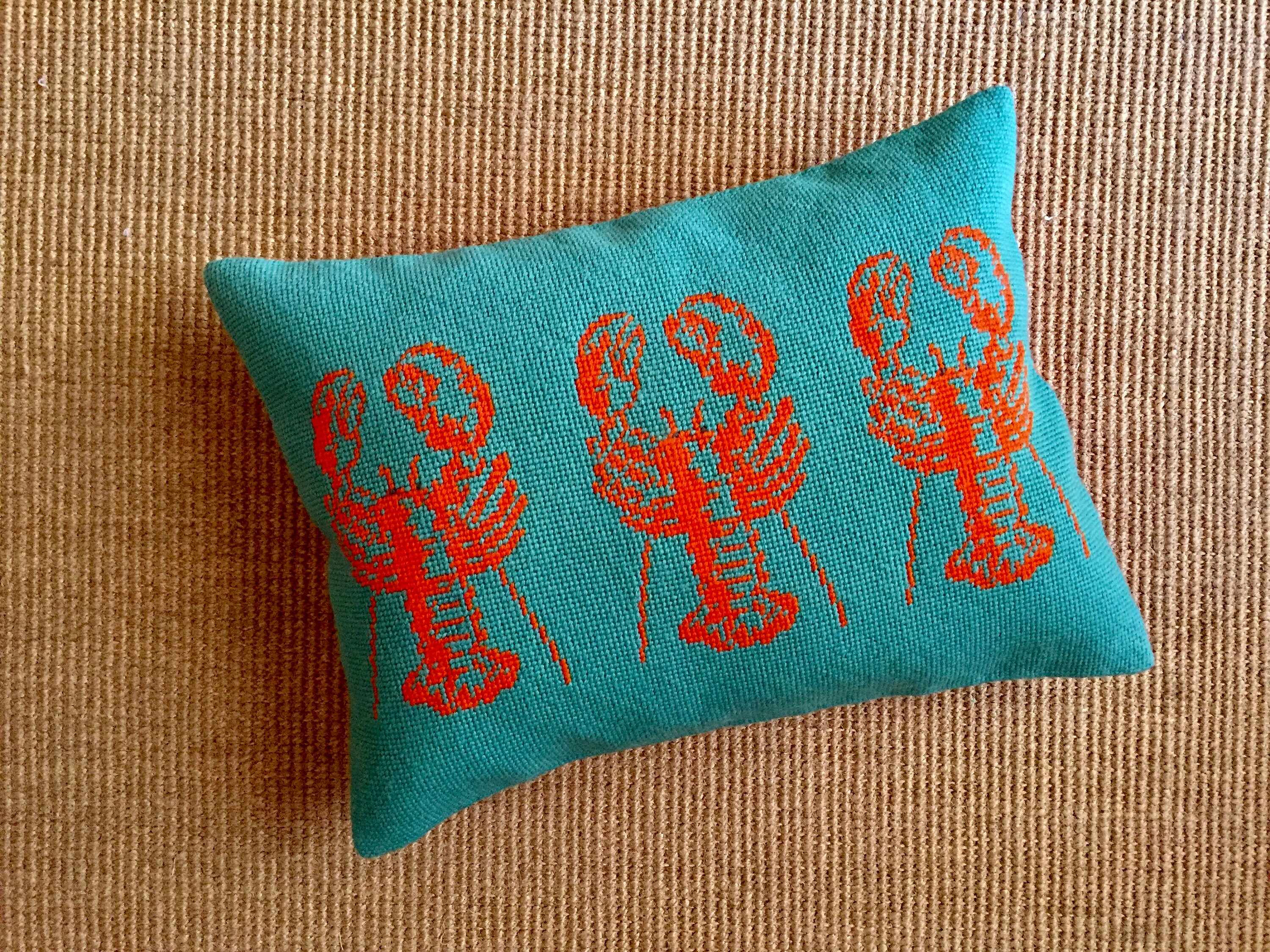 Coussin Aux Petits Points Homards