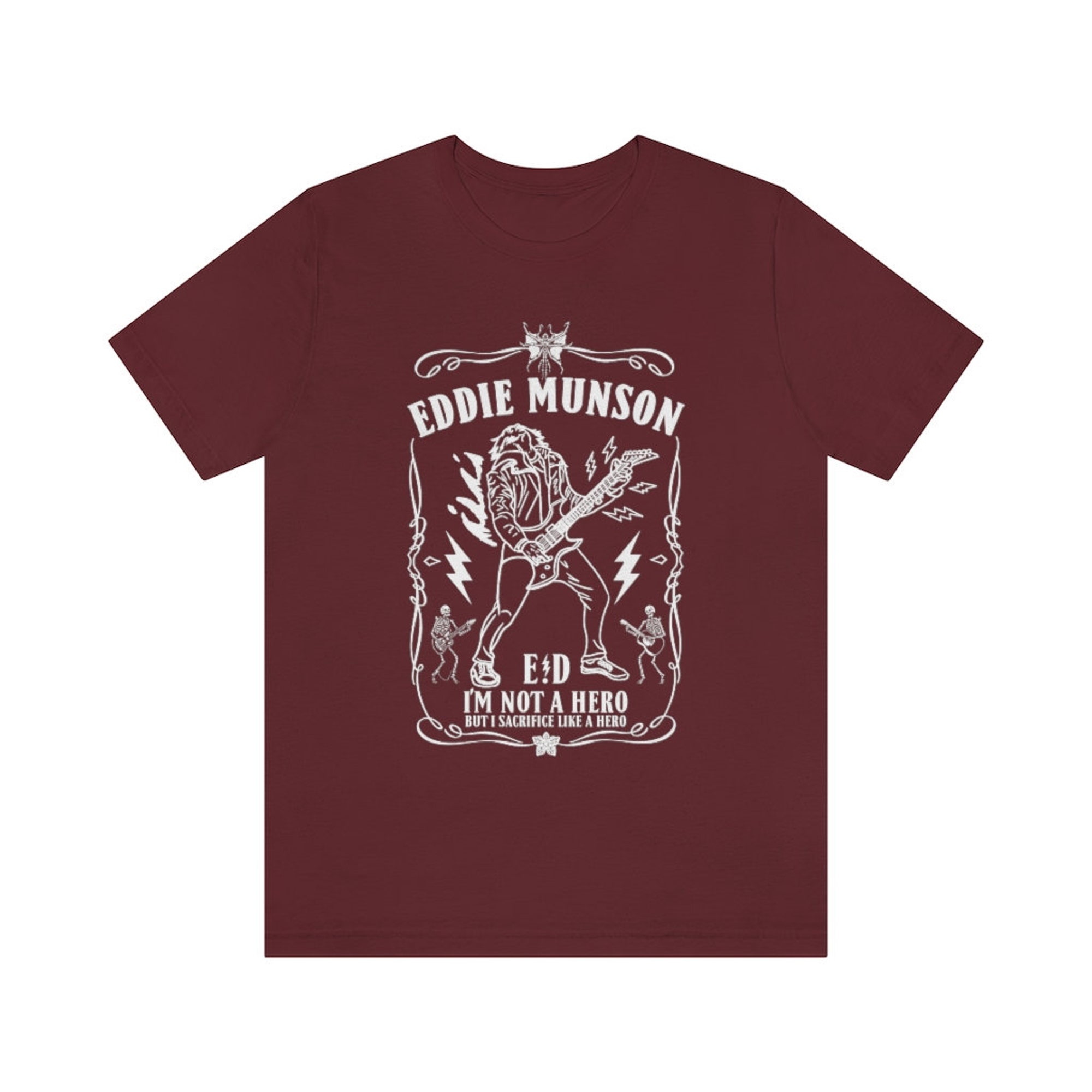 Discover Eddie Guitar T Shirt, Stranger Things T Shirt