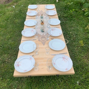 28 * 90 inch-h: 13-19 inch handgemaakte opklapbare houten tafel, campingtafel, picknicktafel, draagbare tafel, bohotafel, terrastafel, klaptafel