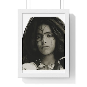 Póster Vertical enmarcado premium mujer bereber amazigh