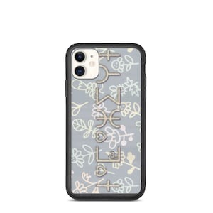 Funda IPHONE, tamazight con bonito diseño flores y tifinagh