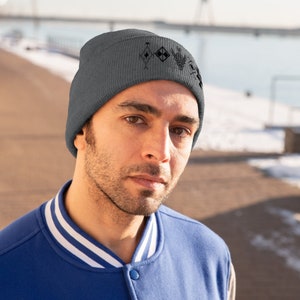 Gorro de punto amazigh kabyle sombrero de diseño de tatuaje para invierno primavera u otoño