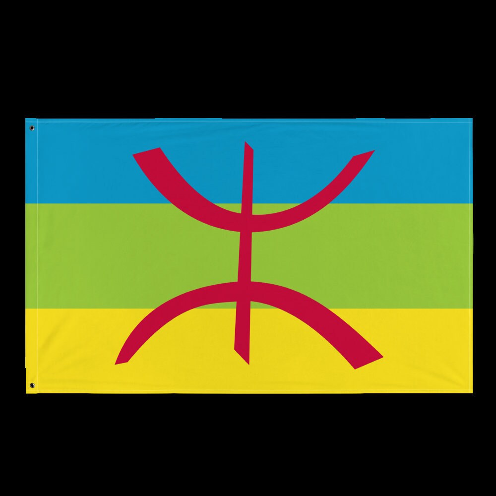 Drapeau de kabyle berbère amazigh avec : illustration de stock