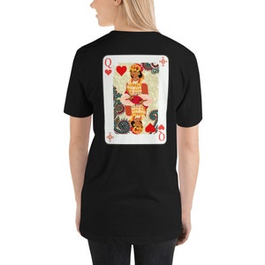 T-shirt amazigh tattoo-motieven en Amazigh Queen pokerkaart