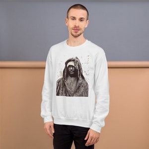 Hombre amazigh en chilaba Sudadera de cuello redondo unisex