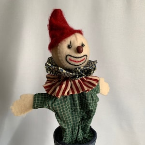 Vintage clown cone puppet