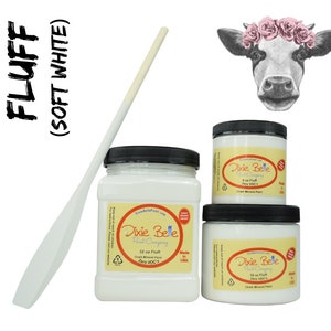White - Fluff - Soft White - Dixie Belle Chalk Mineral Paint - White Paint