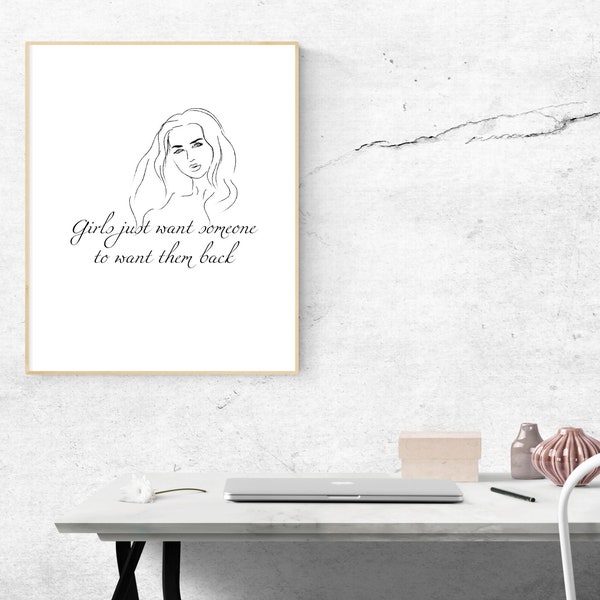 Brooke Davis Quote | One Tree Hill Quote | What Girls Want | One Tree Hill Home Decor | OTH Art | Art Matters | Feminine Wall Art