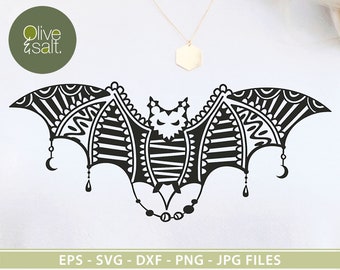 Download Mandala Bat Svg Etsy