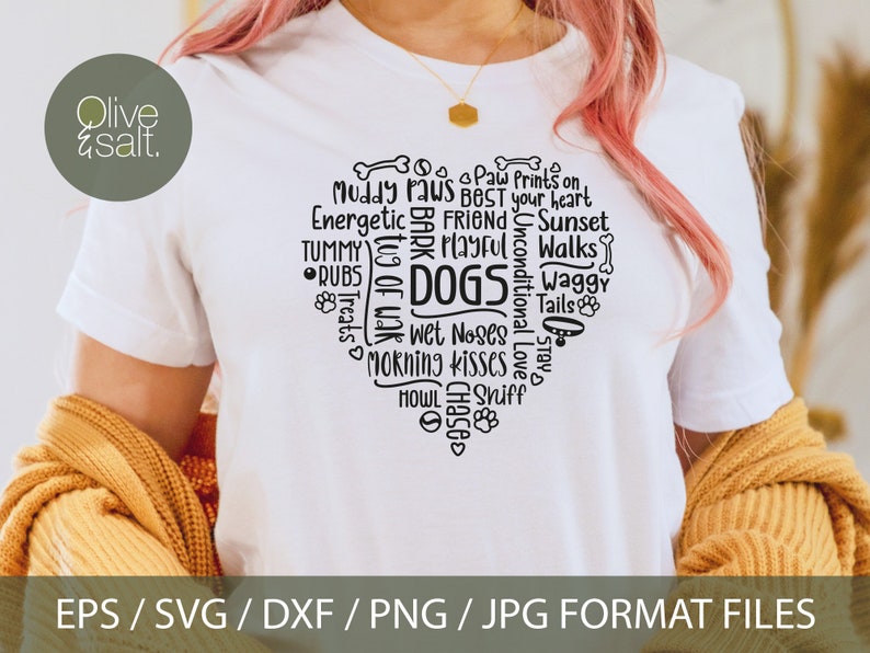 Dog Mom SVG, word art svg, dog lover svg, heart svg, Dog mom shirt svg, dog waterslide svg, Dog pillow svg, dog mom sublimation, dog mug svg image 4