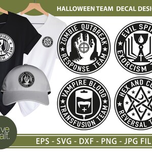 Grappige Halloween Party svg, Halloween crew svg, zombie uitbraak svg, heks svg, vampier svg, ghost svg, auto decal svg, halloween sticker svg,