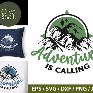 冒険が呼んでいる svg、冒険 svg、山 svg、キャンプ svg、ハイキング svg