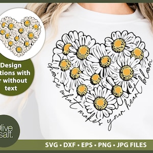 Wildflower SVG, floral svg, bloom svg, inspirująca koszulka sublimacja, spring svg, motywujący cytat svg, self love svg, pozytywny png