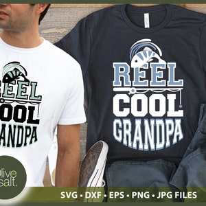 Grandpa Fishing SVG, Reel Cool Grandpa SVG, Fathers Day SVG, Grandpa tshirt svg, fisherman svg, Grandpa gift svg, Grandpa Mug sublimation