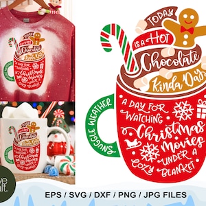 Hot Chocolate SVG, Christmas Word Art, Christmas Movie SVG, Christmas Shirt sublimation, Coffee Mug SVG, Hot Chocolate station svg