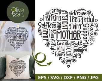Mother svg, Mothers day svg, mom svg, mom gift svg, word art svg