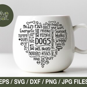 Dog Mom SVG, word art svg, dog lover svg, heart svg, Dog mom shirt svg, dog waterslide svg, Dog pillow svg, dog mom sublimation, dog mug svg image 8