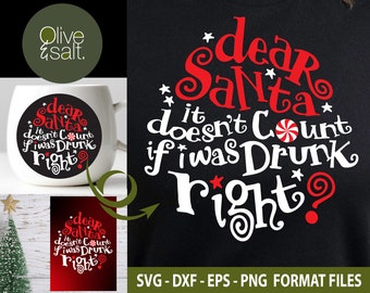 Dear Santa SVG, funny christmas svg, christmas sublimation svg cricut design file