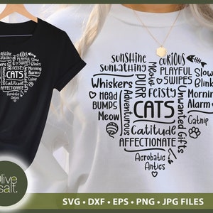 Chat maman SVG, svg word art, amoureux des chats, svg chemise maman chat, chat dame svg, svg oreiller chat, sublimation chat, chat mug svg, conception de métro de chat