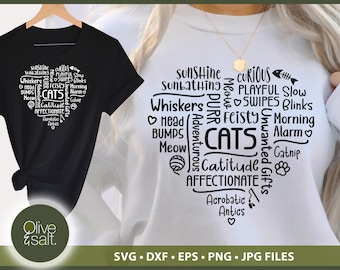 Cat Mom SVG, word art svg, Cat lover svg, Cat mom camisa svg, Cat Lady svg, Cat almohada svg, Sublimación de gato, Cat mug svg, Cat Subway design