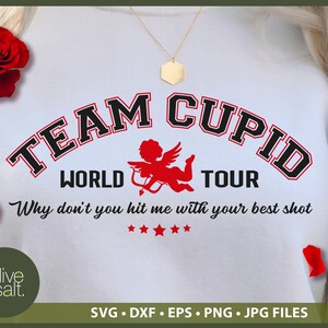 Valentinstag SVG, Team Cupid SVG, Valentine Shirt SVG, Amor Universität SVG, Lustige Valentinstag Plotterdatei, Amor TShirt Sublimation