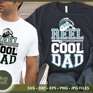 Papa Vissen SVG, Reel Cool Dad SVG, Vaderdag SVG, Papa tshirt svg, visser svg, Papa cadeau svg, Papa Mok svg, visshirt sublimatie