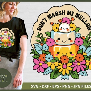 Sublimación hippie divertida, camisa retro svg, malvavisco svg, campamento divertido png, verano divertido svg, sublimación de salud mental, cita hippie png