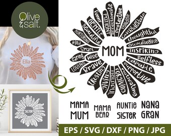 mothers day svg, mothers day flower svg