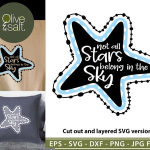 Zeester svg, Ocean svg, inspirerende svg, niet alle sterren horen aan de hemel svg, zeester quote svg, zomer shirt svg, zomer quote svg