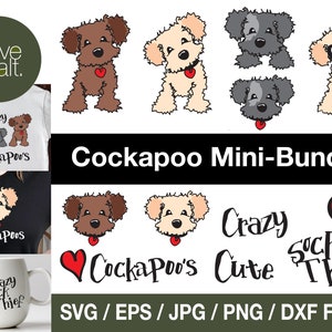 Dog SVG bundle, Cockapoo svg, Cockapoo clipart, cockapoo png, cockapoo bundle, dog mug svg, svg files for cricut, pillow svg, cute dog svg